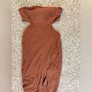 Forever 21 Rust Backless Cutout Bodycon Dress